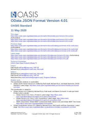 OData Version 4.01. Part 1: Protocol .